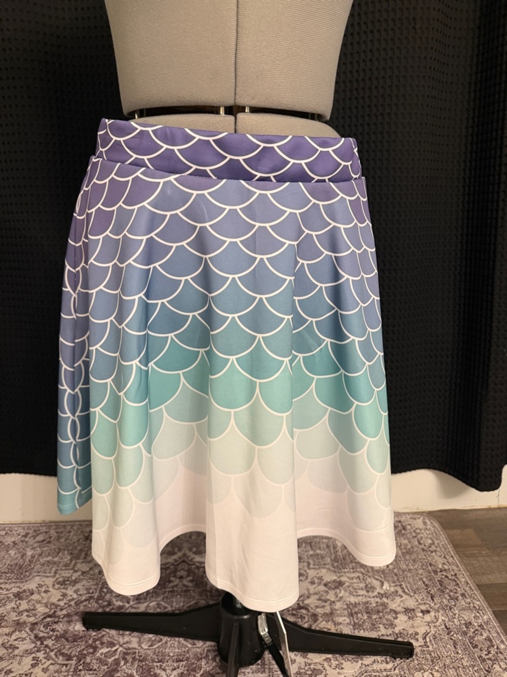 Women's Disney’s Her Universe Gradient Mermaid Scale Skirt - Blue to White